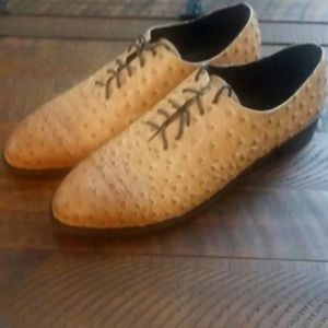 Faux Ostrich skin shoes